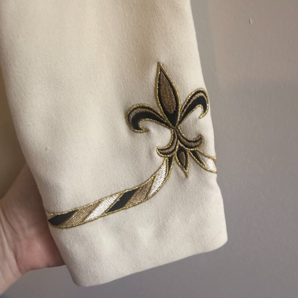 Vintage Bob Mackie Ivory Embroidered Jacket | Size S - Picture 9 of 14